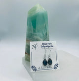 Labradorite earrings- sterling silver