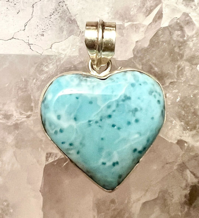 Larimar Heart Pendant