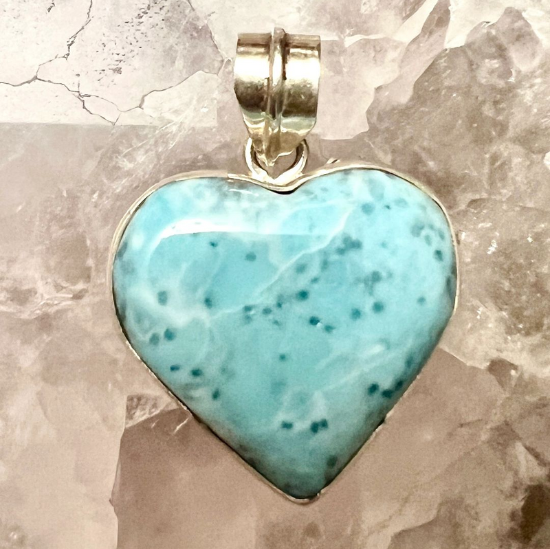 Larimar Heart Pendant