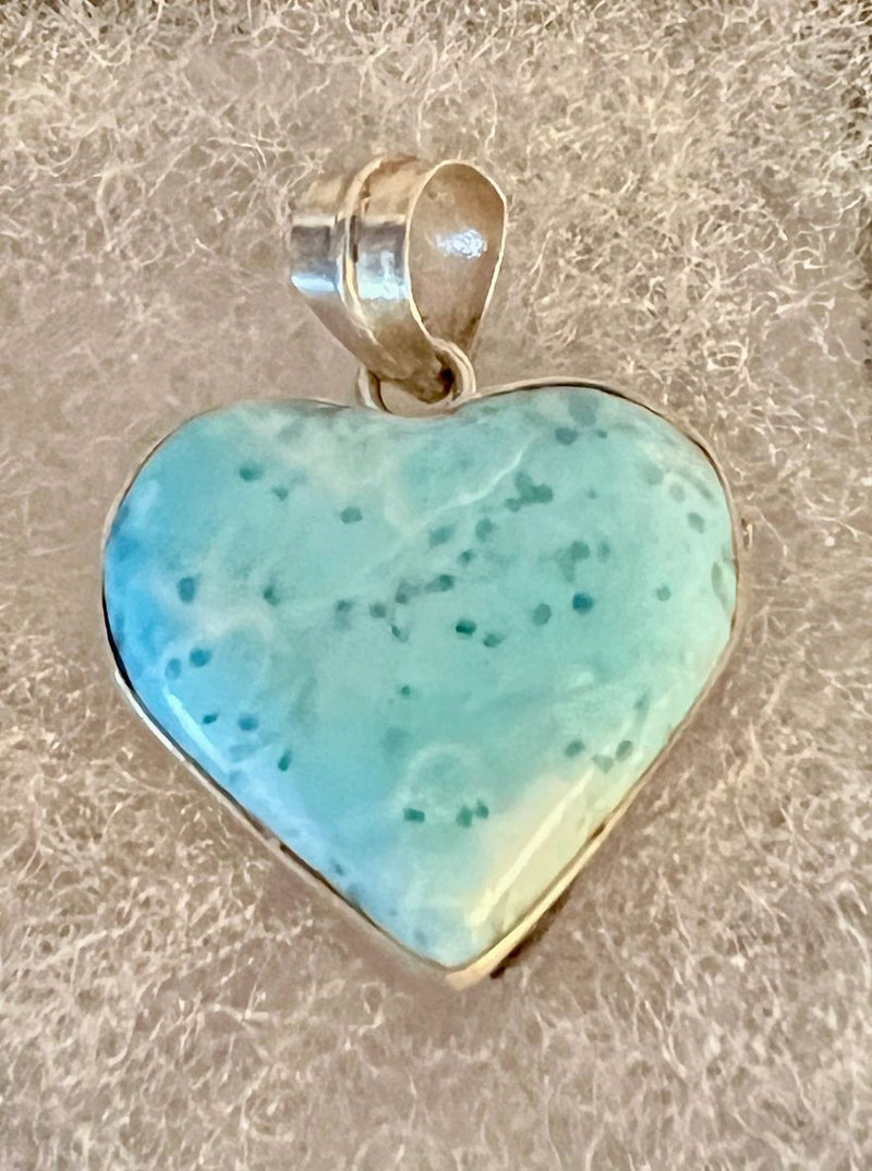 Larimar Heart Pendant