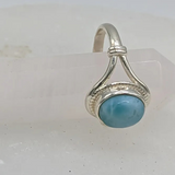 Larimar ring sterling silver size 7