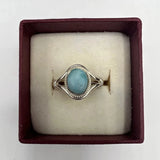 Larimar ring sterling silver size 7