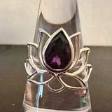 Amethyst Lotus ring