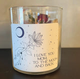 I love you to the moon and back candle