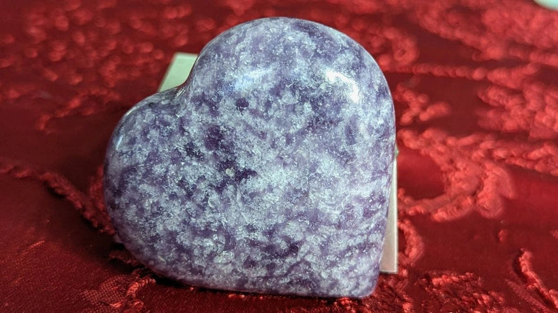 Lepidolite Puffy Heart