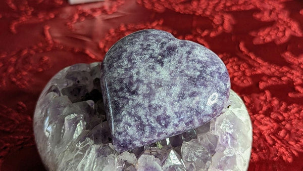 Lepidolite Puffy Heart