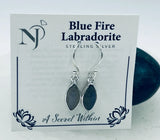 Labradorite earrings- sterling silver