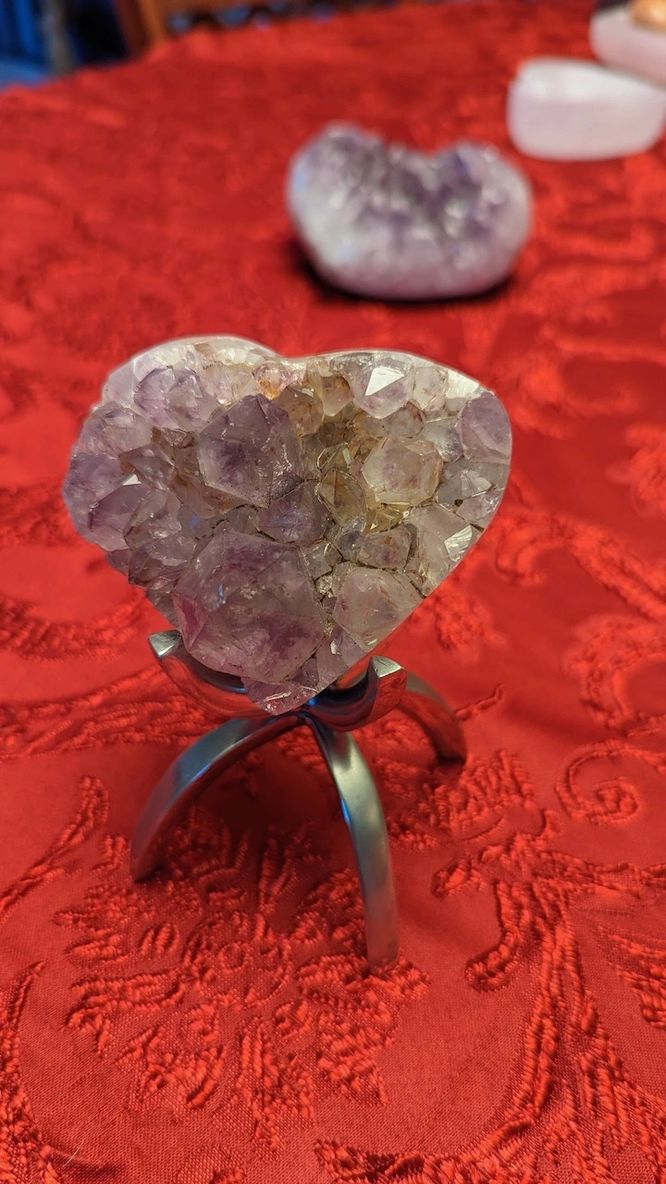 Amethyst Druzzy Heart