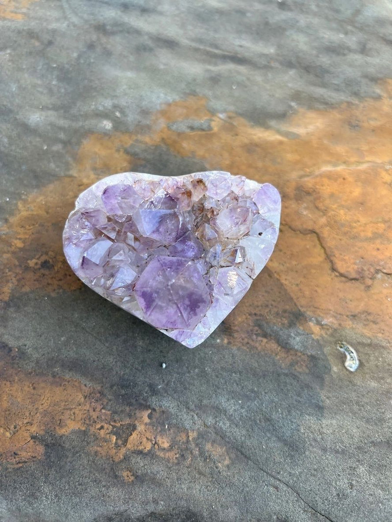 Amethyst Druzzy Heart